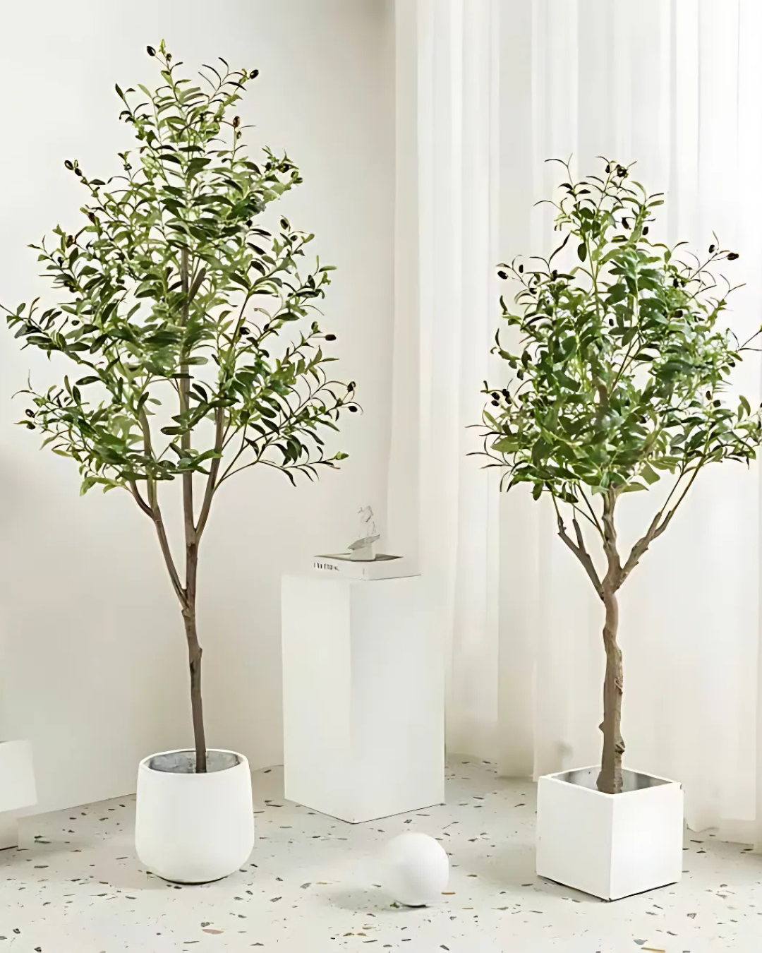 Topfpflanze, künstlich, drinnen/draußen Olivenbaum