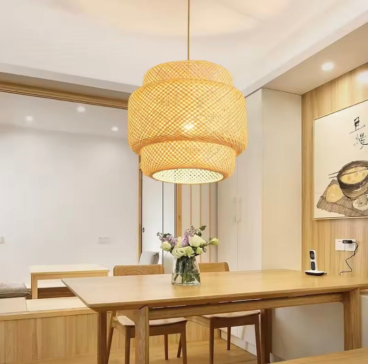 Bambus-Pendelleuchte Solana