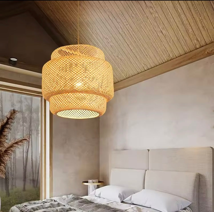 Bambus-Pendelleuchte Solana