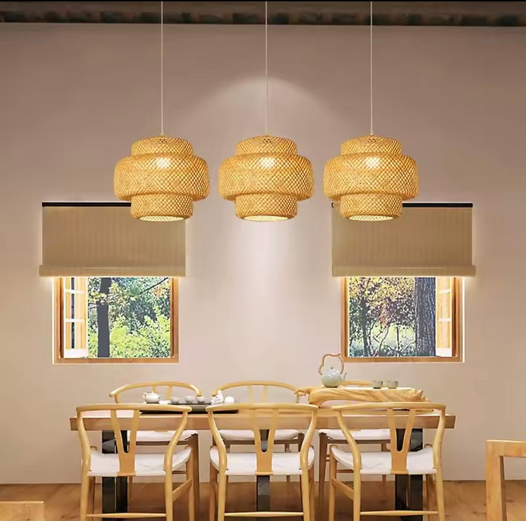 Bambus-Pendelleuchte Solana