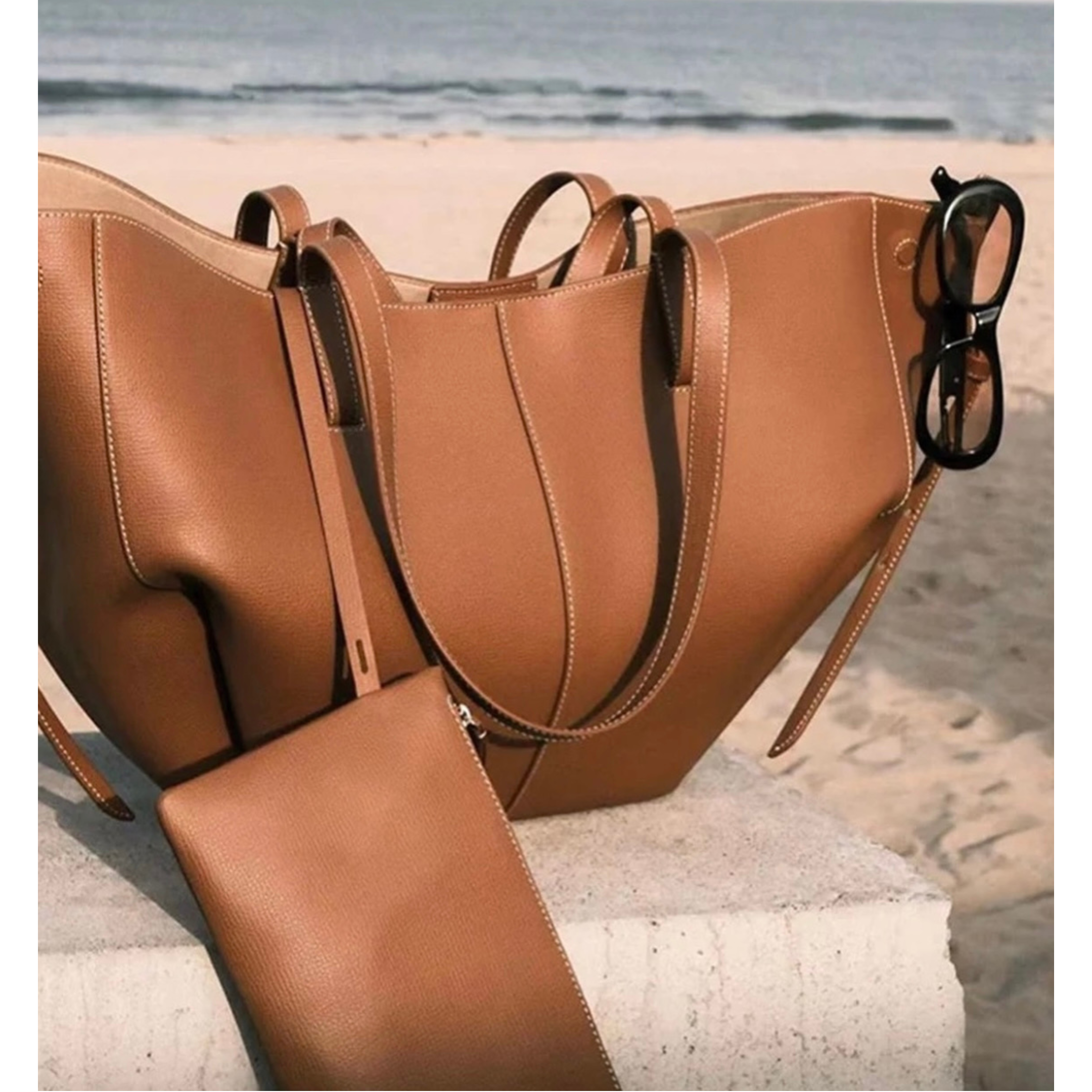 Polly Leder Shopper Tasche